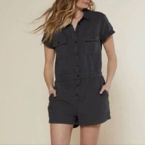 Outerknown organic sea romper, grey small
